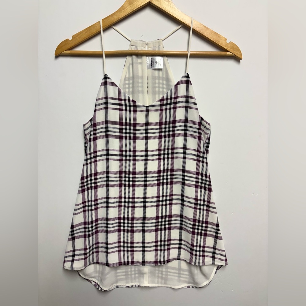 Express Plaid Flowy Camisole, XS